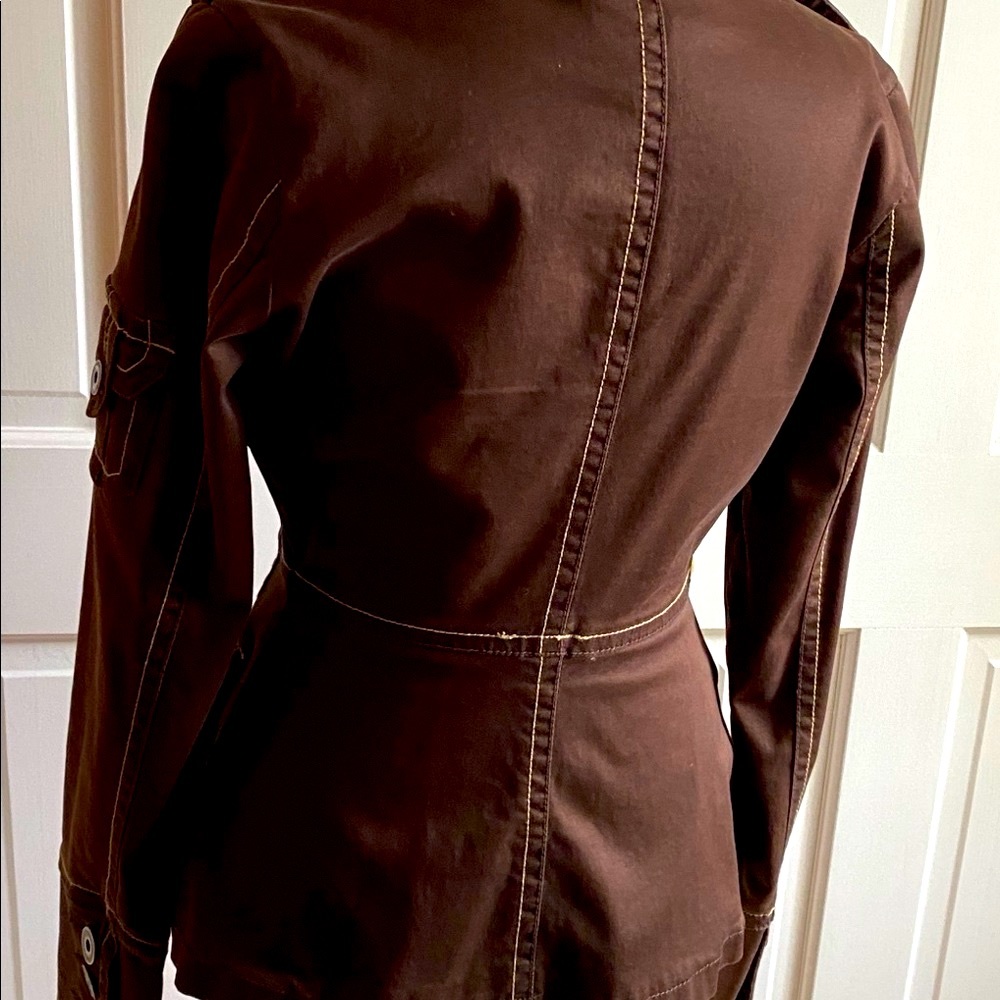 Twill 22 Brown Double Button Jacket - image 5